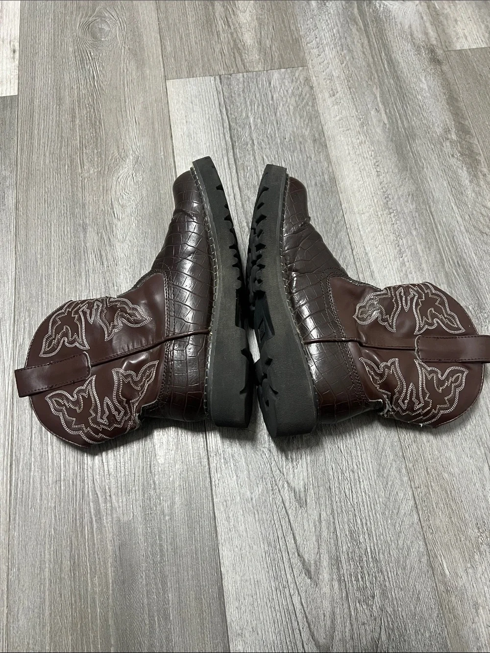 Roper kids boots / dark brown / size 6